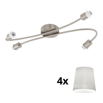 Eglo - Foco LED MY CHOICE 4xE14/4W/230V cromo mate/color crema