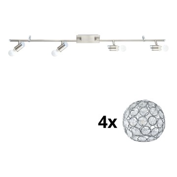 Eglo - Foco LED MY CHOICE 4xE14/4W/230V cromo mate