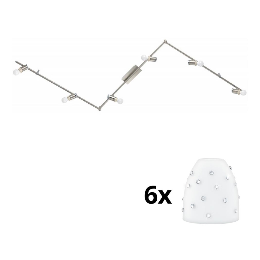 Eglo - Foco LED MY CHOICE 6xE14/4W/230V cromo mate/blanco