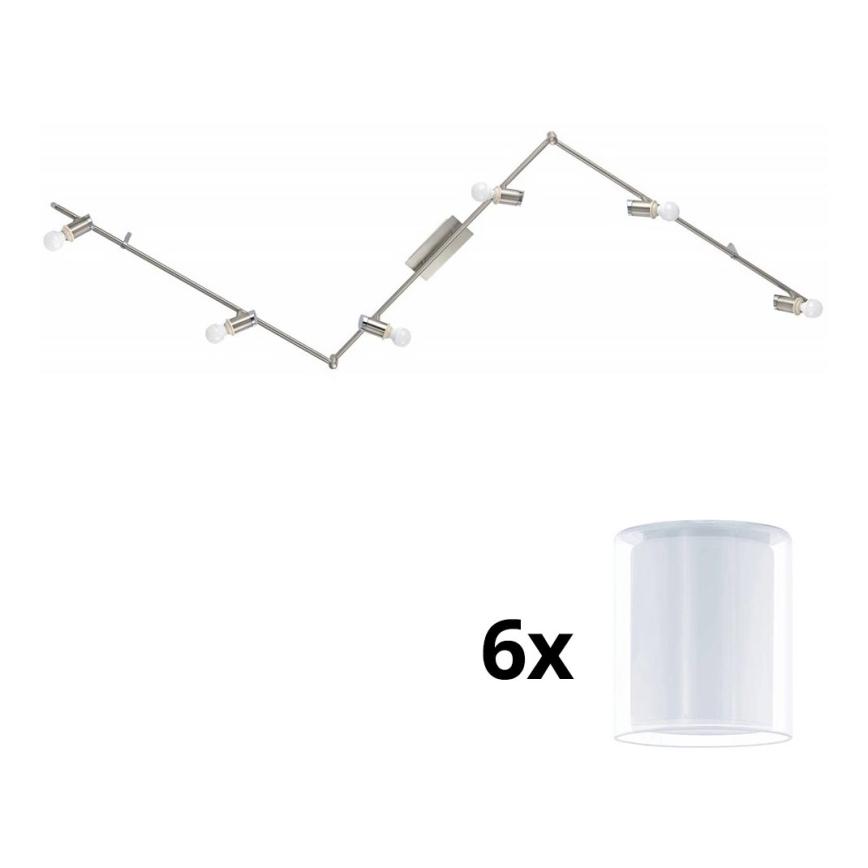 Eglo - Foco LED MY CHOICE 6xE14/4W/230V cromo mate/blanco