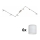 Eglo - Foco LED MY CHOICE 6xE14/4W/230V cromo mate/blanco