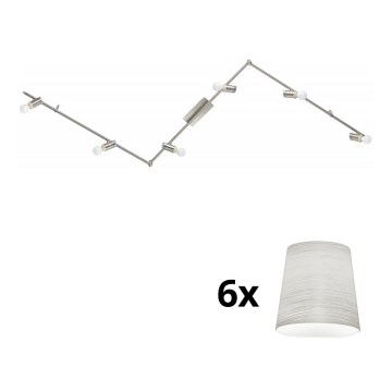 Eglo - Foco LED MY CHOICE 6xE14/4W/230V cromo mate/color crema