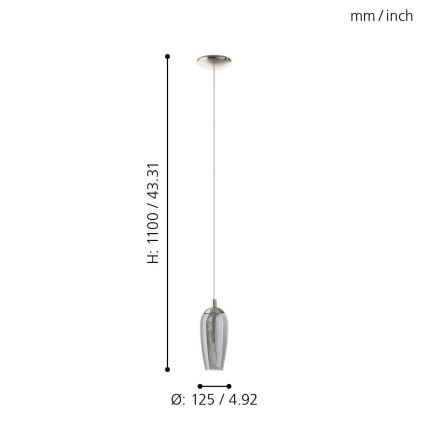 Eglo - Pantalla de recambio para candelabro FARSALA G9 gris