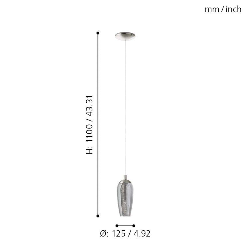 Eglo - Pantalla de recambio para candelabro FARSALA G9 gris