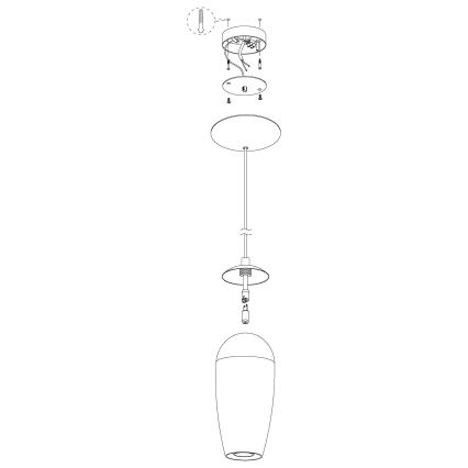 Eglo - Pantalla de recambio para candelabro FARSALA G9 gris
