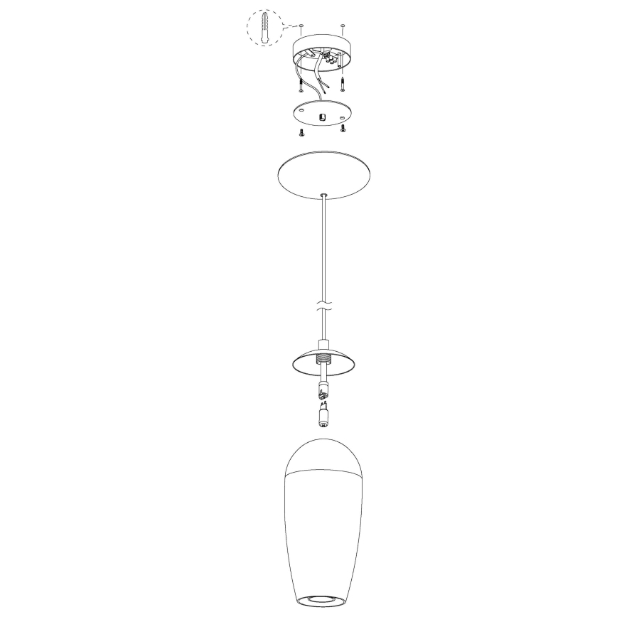 Eglo - Pantalla de recambio para candelabro FARSALA G9 gris