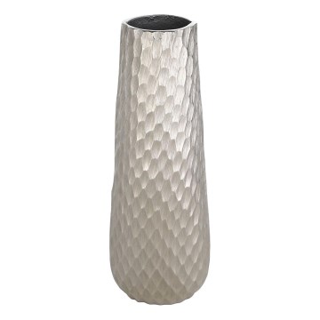 Eglo - Jarrón de metal 40,5x14 cm plata