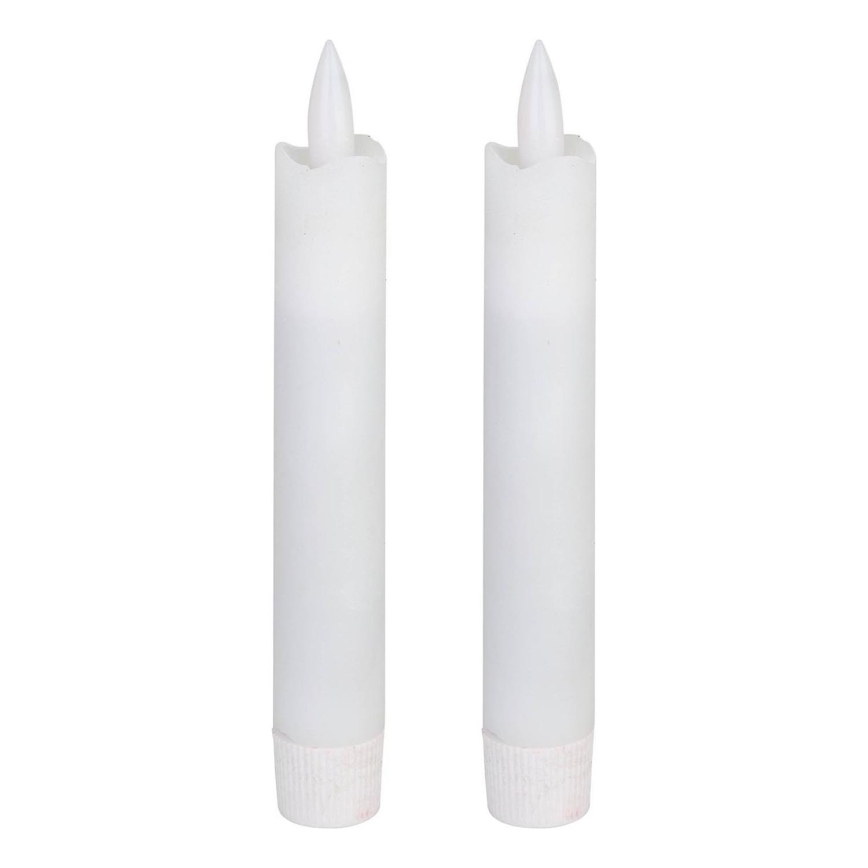 Eglo - JUEGO 2x Vela LED LED/1xAAA 15 cm blanco