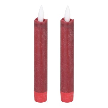 Eglo - JUEGO 2x Vela LED LED/1xAAA 15 cm rojo