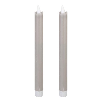 Eglo - JUEGO 2x Vela LED LED/1xAAA 24,5 cm gris
