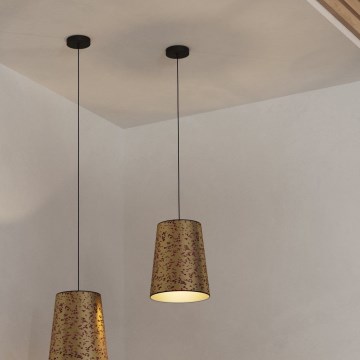 Eglo - Lámpara colgante 1xE27/25W/230V dorado/rosa