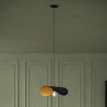 Eglo - Lámpara colgante 1xE27/40W/230V 53 cm negro/dorado