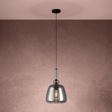Eglo - Lámpara colgante 1xE27/40W/230V ahumado
