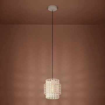 Eglo - Lámpara colgante 1xE27/40W/230V diá. 21 cm color crema