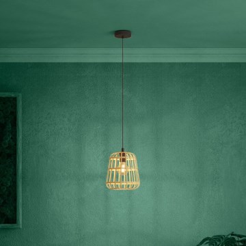 Eglo - Lámpara colgante 1xE27/40W/230V diá. 24 cm bambú