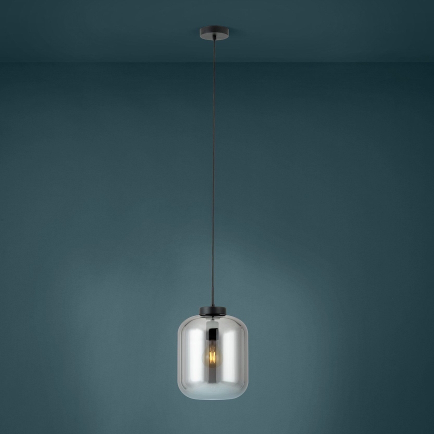 Eglo - Lámpara colgante 1xE27/40W/230V diá. 25 cm ahumado