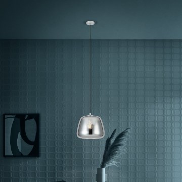 Eglo - Lámpara colgante 1xE27/40W/230V diá. 35 cm ahumado
