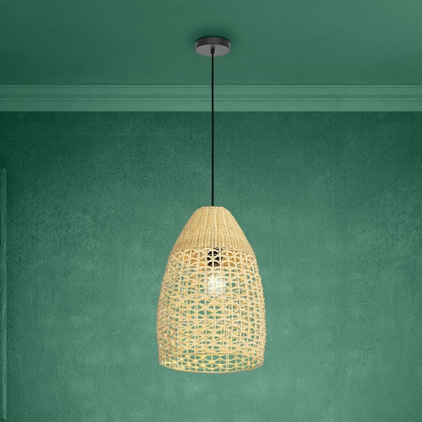 Eglo - Lámpara colgante 1xE27/40W/230V diá. 35 cm bambú