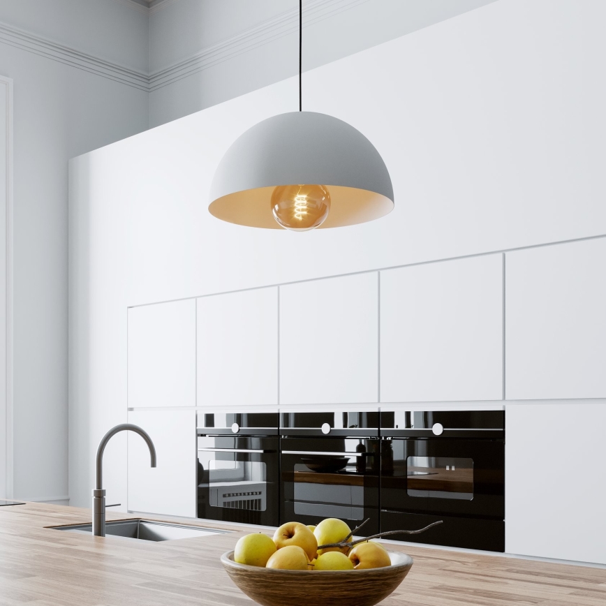 Eglo - Lámpara colgante 1xE27/40W/230V diá. 38 cm blanco