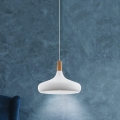 Eglo - Lámpara colgante 1xE27/40W/230V diá. 40 cm blanco
