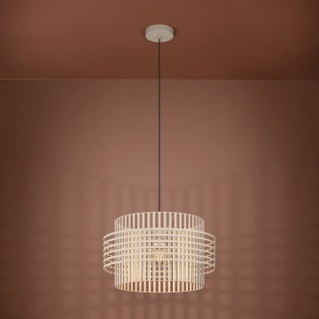 Eglo - Lámpara colgante 1xE27/40W/230V diá. 48 cm color crema