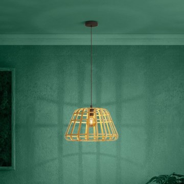 Eglo - Lámpara colgante 1xE27/40W/230V diá. 50 cm bambú