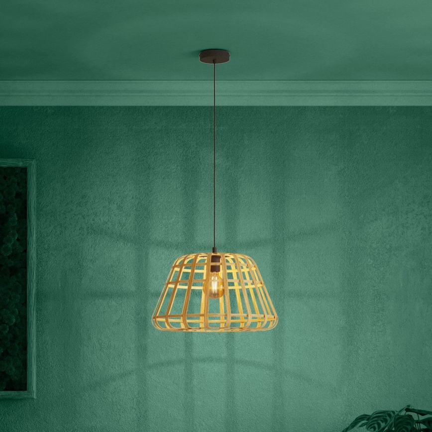 Eglo - Lámpara colgante 1xE27/40W/230V diá. 50 cm bambú