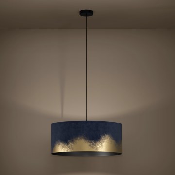 Eglo - Lámpara colgante 1xE27/40W/230V diá. 53 cm azul/dorado
