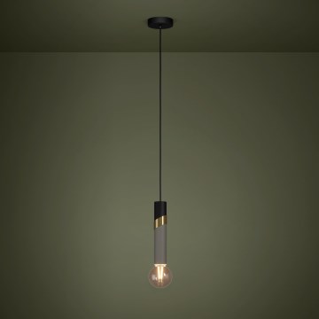 Eglo - Lámpara colgante 1xE27/40W/230V negro/dorado