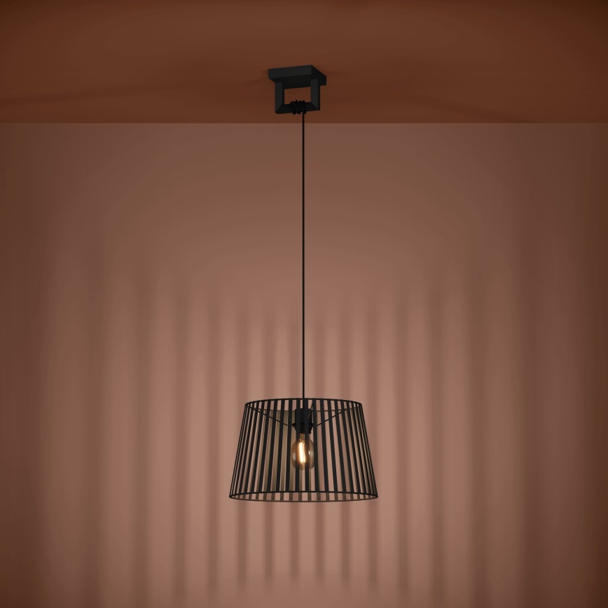 Eglo - Lámpara colgante 1xE27/40W/230V negro