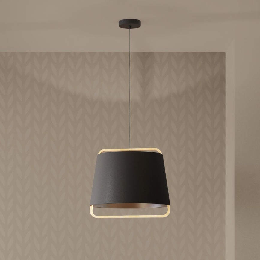 Eglo - Lámpara colgante 1xE27/40W/230V negro