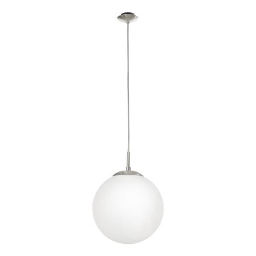 EGLO - Lámpara colgante 1xE27/60W/230V diá. 25 cm blanco