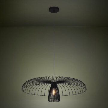 Eglo - Lámpara colgante 1xE27/60W/230V diá. 77 cm negro