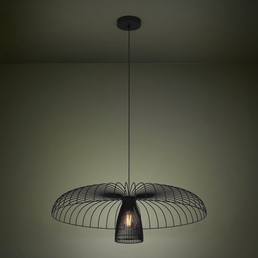 Eglo - Lámpara colgante 1xE27/60W/230V diá. 77 cm negro