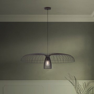 Eglo - Lámpara colgante 1xE27/60W/230V diá. 98,5 cm negro