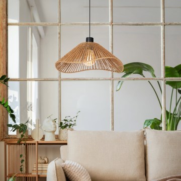 Eglo - Lámpara colgante 1xE27/60W/230V marrón