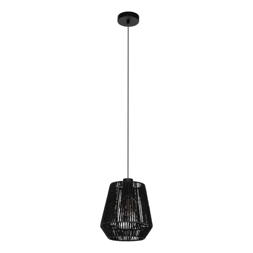 Eglo - Lámpara colgante 1xE27/60W/230V negro