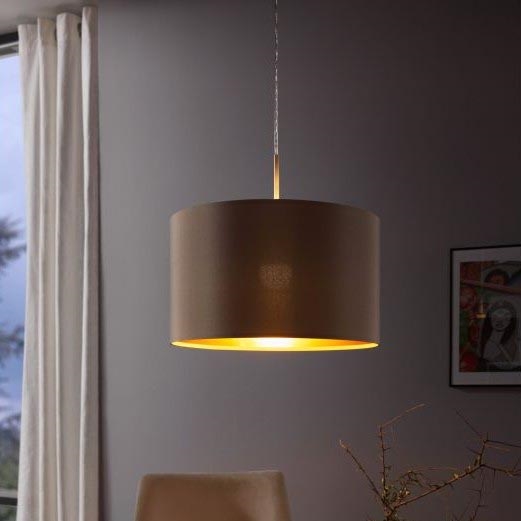 Eglo - Lámpara colgante 1xE27/60W/230V taupe