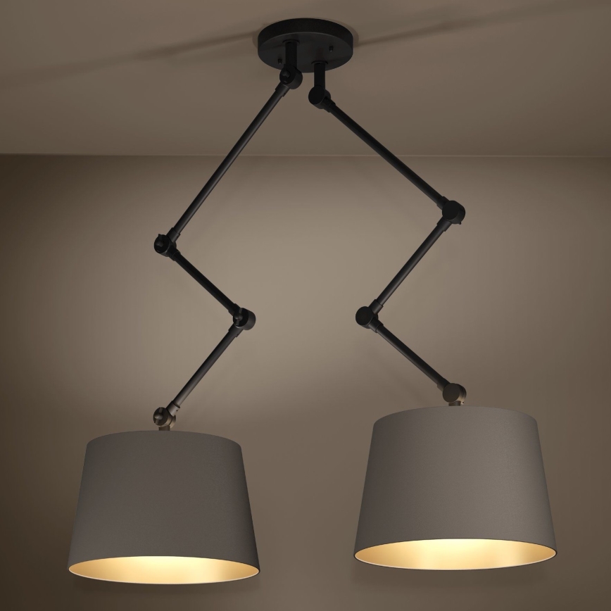 Eglo - Lámpara colgante 2xE27/40W/230V marrón