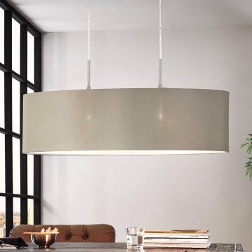 Eglo - Lámpara colgante 2xE27/60W/230V taupe