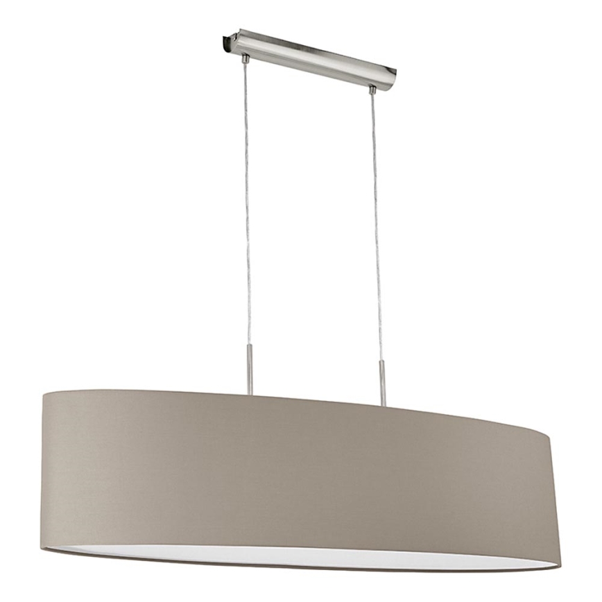 Eglo - Lámpara colgante 2xE27/60W/230V taupe