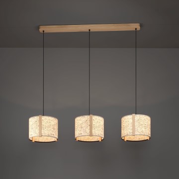 Eglo - Lámpara colgante 3xE27/25W/230V beige