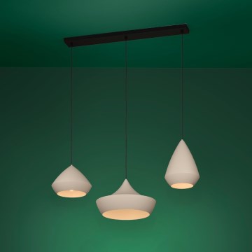 Eglo - Lámpara colgante 3xE27/28W/230V beige
