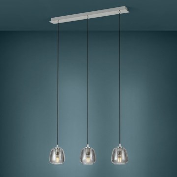 Eglo - Lámpara colgante 3xE27/40W/230V ahumado