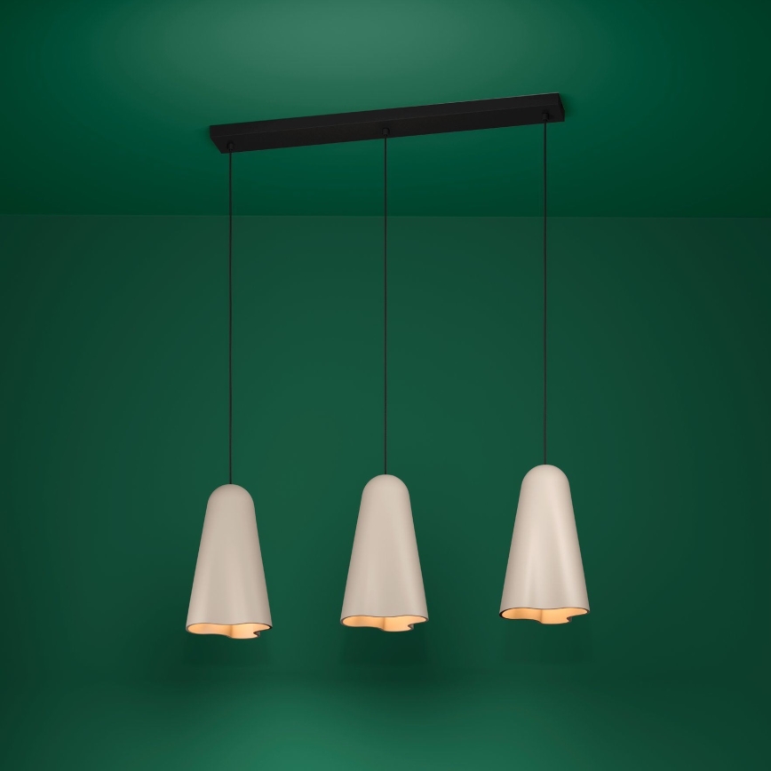 Eglo - Lámpara colgante 3xE27/40W/230V beige
