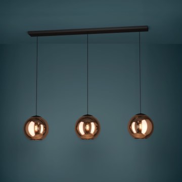 Eglo - Lámpara colgante 3xE27/40W/230V cobre