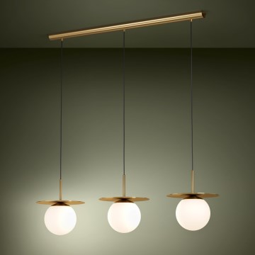 Eglo - Lámpara colgante 3xE27/40W/230V dorado