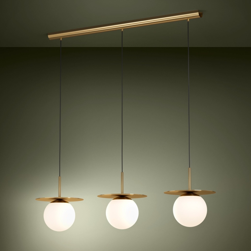 Eglo - Lámpara colgante 3xE27/40W/230V dorado