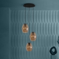 Eglo - Lámpara colgante 3xE27/40W/230V marrón
