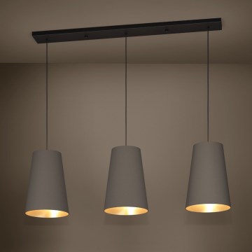 Eglo - Lámpara colgante 3xE27/40W/230V marrón